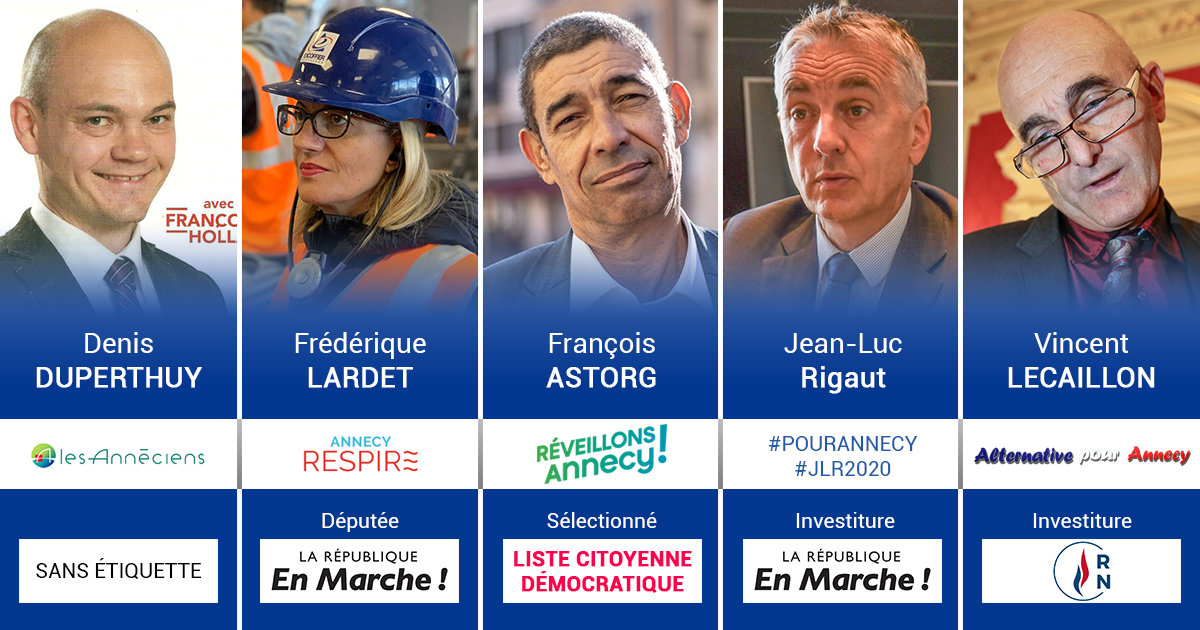 Candidats élection municipale Annecy 2020